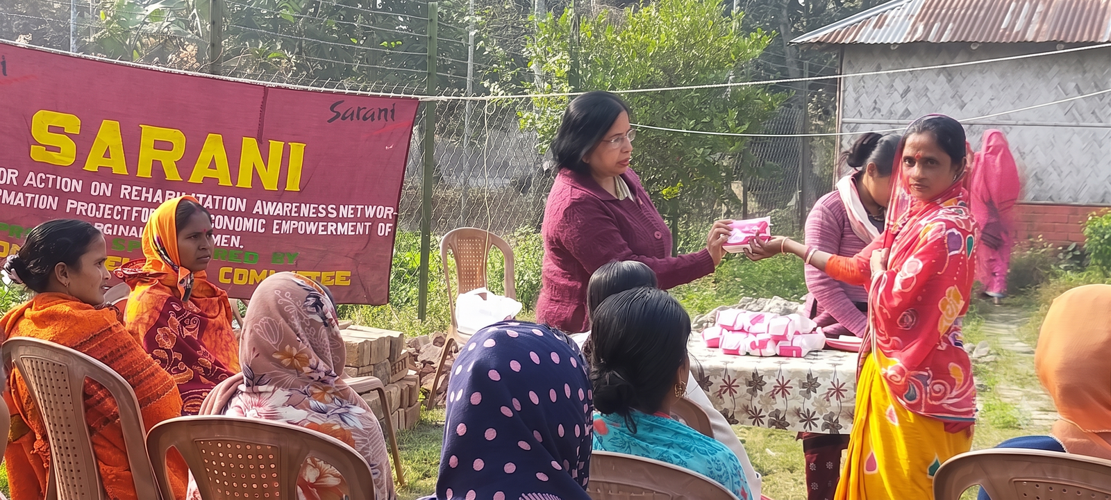 Students learning about hygiene and sanitation